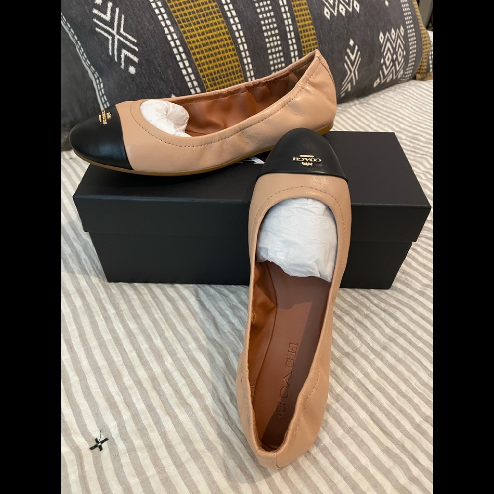 Coach leather ballet flats-NWT